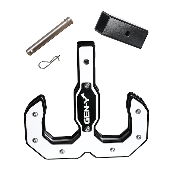 Hulk 2.0 Tow Hook 16K 2 Shank Black/White with GH-009 Reducer Sleeve, GH-099 Pin & GH-011 Clip